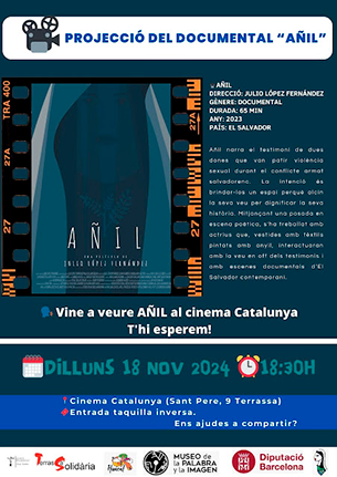 cartell documental añil x Terrassa